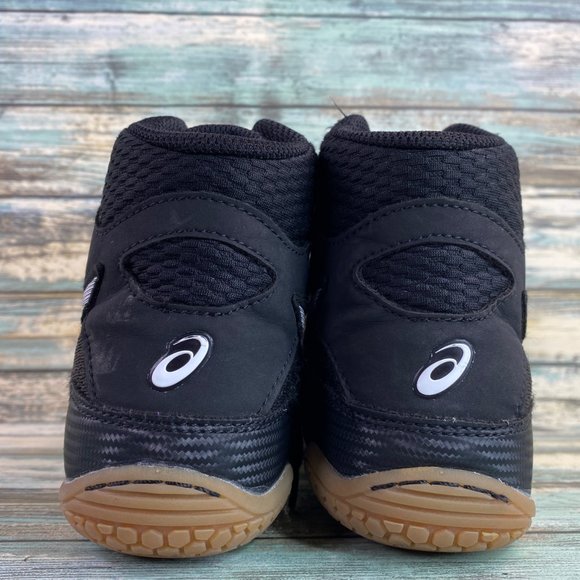 Asics Matcontrol 2 Black Nylon Wrestling Shoe Sneaker Lace Up High Top Mens 7.5M - Picture 6 of 13